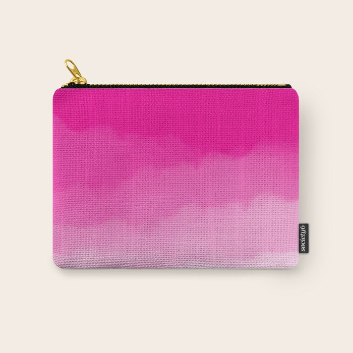 Magenta Watercolor Ombre (magenta pink/white) Carry All Pouch Gallery Image 1