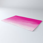 Magenta Watercolor Ombre (magenta pink/white) Rug Gallery Image 3