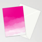 Magenta Watercolor Ombre (magenta pink/white) Stationery Card Gallery Image 2