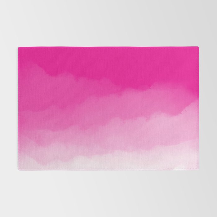 Magenta Watercolor Ombre (magenta pink/white) Rug Gallery Image 2