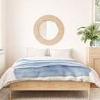 Blue Lines | Watercolor Painting Duvet Cover Gallery Image 3