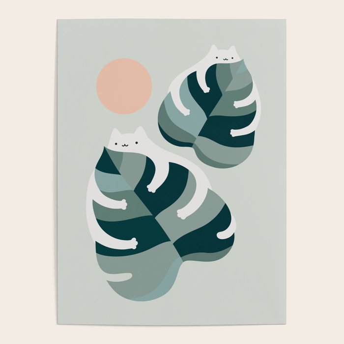 Cat and Plant 38 Poster Gallery Image 4