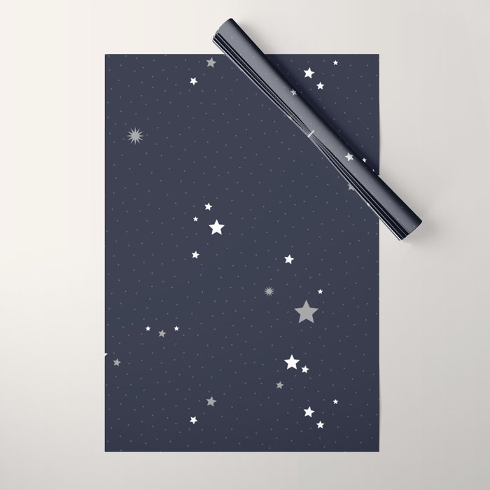 Starry Night Sky Wrapping Paper Gallery Image 1