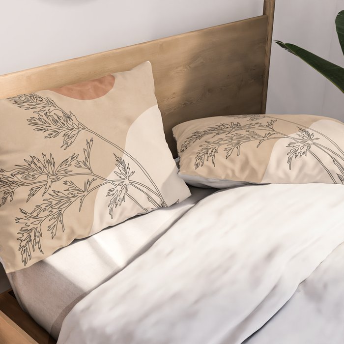 Minimal Abstract Art Landscape 15 Pillow Sham Gallery Image 2