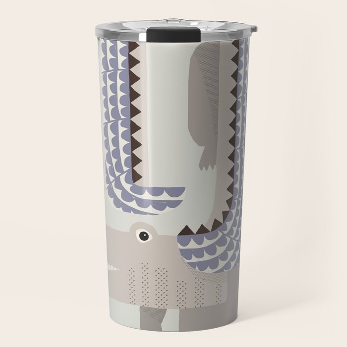Whimsical Crocodile Travel Mug Gallery Image 1