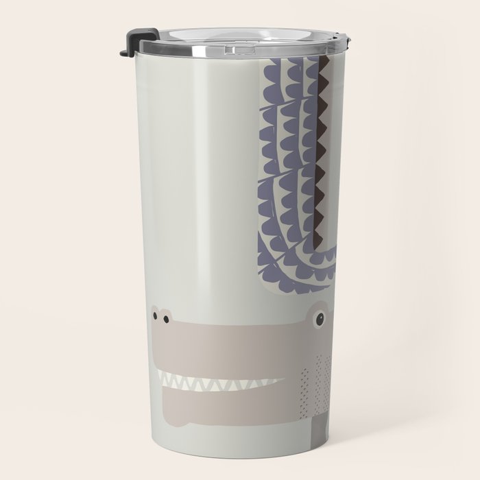 Whimsical Crocodile Travel Mug Gallery Image 3