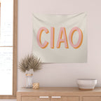 Ciao Hand Lettering Wall Tapestry Gallery Image 2