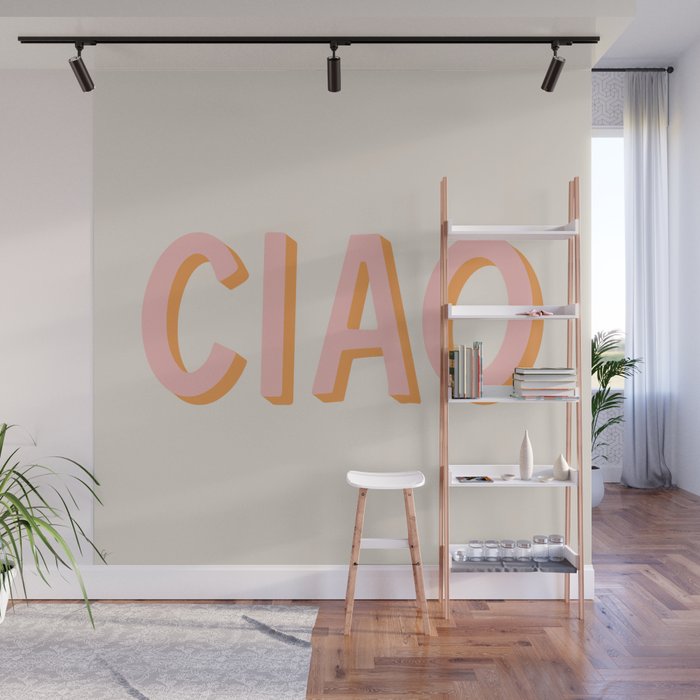 Ciao Hand Lettering Wall Mural Gallery Image 1