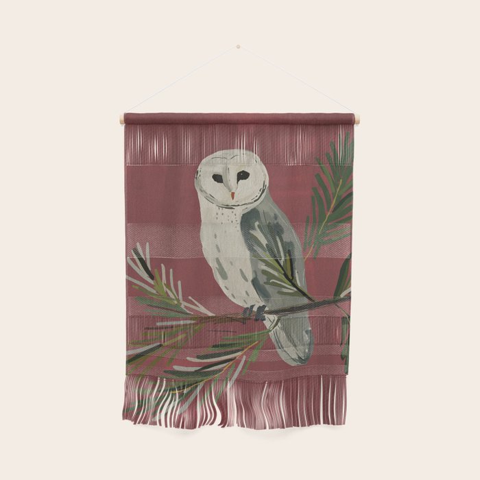 Owl on a Pine Branch Wall Hanging Gallery Image 1