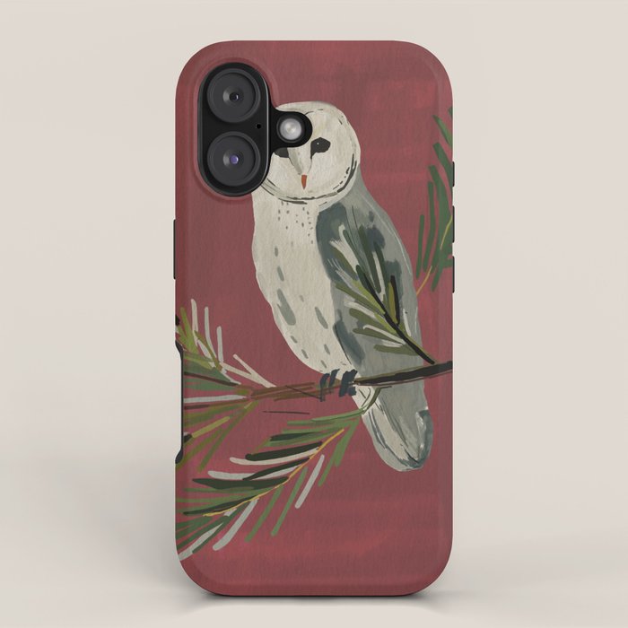 Owl on a Pine Branch iPhone Case Gallery Image 1