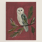 Owl on a Pine Branch Jigsaw Puzzle Gallery Image 1