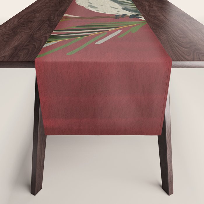 Owl on a Pine Branch Table Runner Gallery Image 1