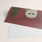 Owl on a Pine Branch Wrapping Paper Gallery Image 2