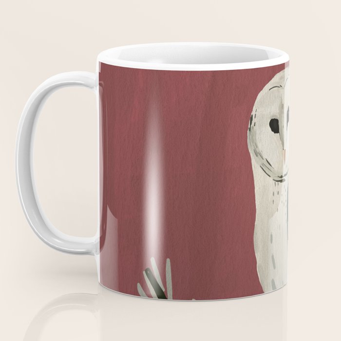 Owl on a Pine Branch Coffee Mug Gallery Image 3