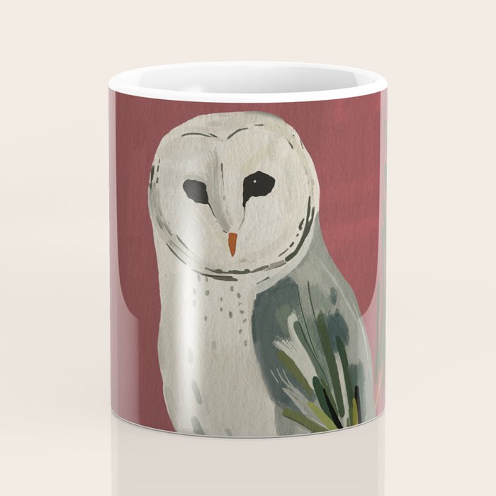 Owl on a Pine Branch Coffee Mug Gallery Image 4
