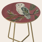 Owl on a Pine Branch Side Table Gallery Image 2