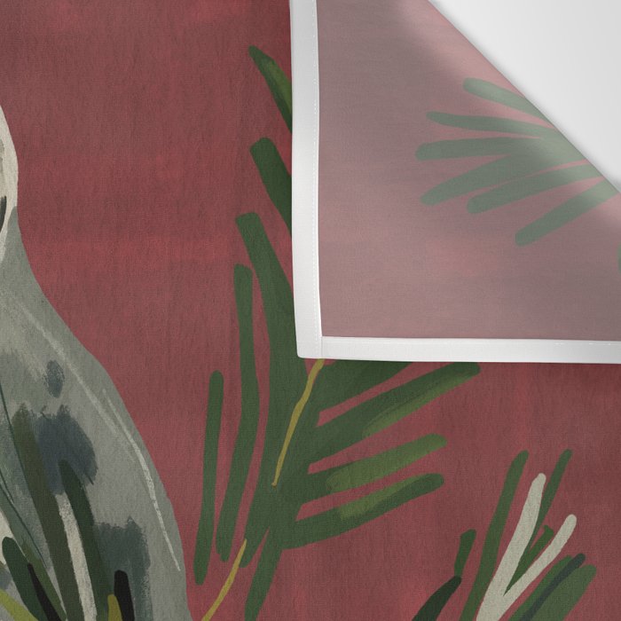 Owl on a Pine Branch Wall Tapestry Gallery Image 3