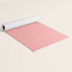 Cozy Blush Pink Ultra Fine Stripe Vertical Pattern Yoga Mat Gallery Image 2