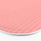 Cozy Blush Pink Ultra Fine Stripe Vertical Pattern Bath Mat Gallery Image 3