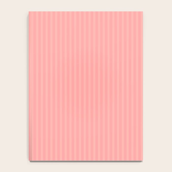 Cozy Blush Pink Ultra Fine Stripe Vertical Pattern Notebook Gallery Image 4