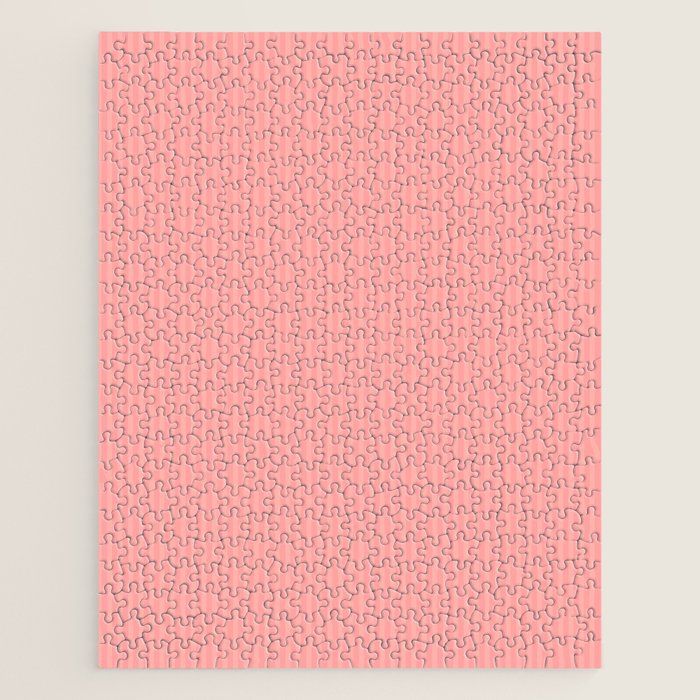 Cozy Blush Pink Ultra Fine Stripe Vertical Pattern Jigsaw Puzzle Gallery Image 1