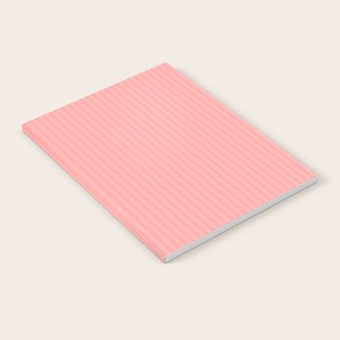 Cozy Blush Pink Ultra Fine Stripe Vertical Pattern Notebook Gallery Image 1