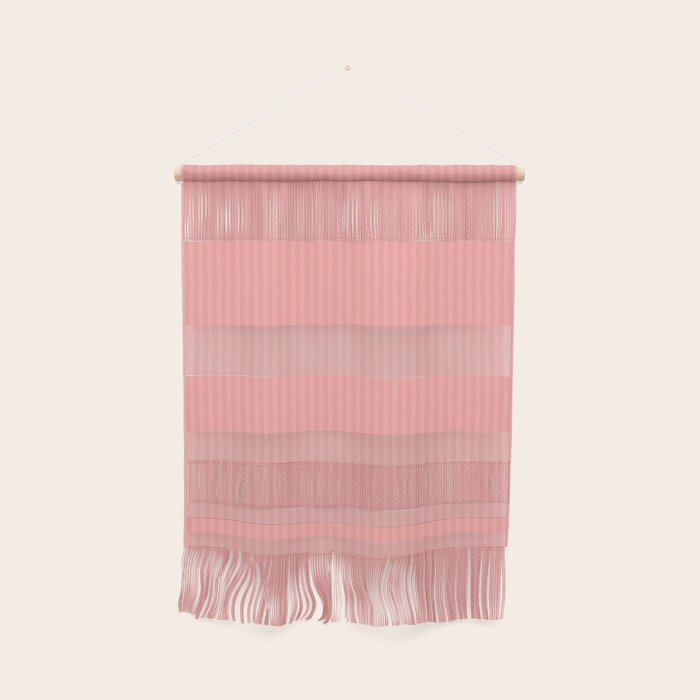 Cozy Blush Pink Ultra Fine Stripe Vertical Pattern Wall Hanging Gallery Image 1