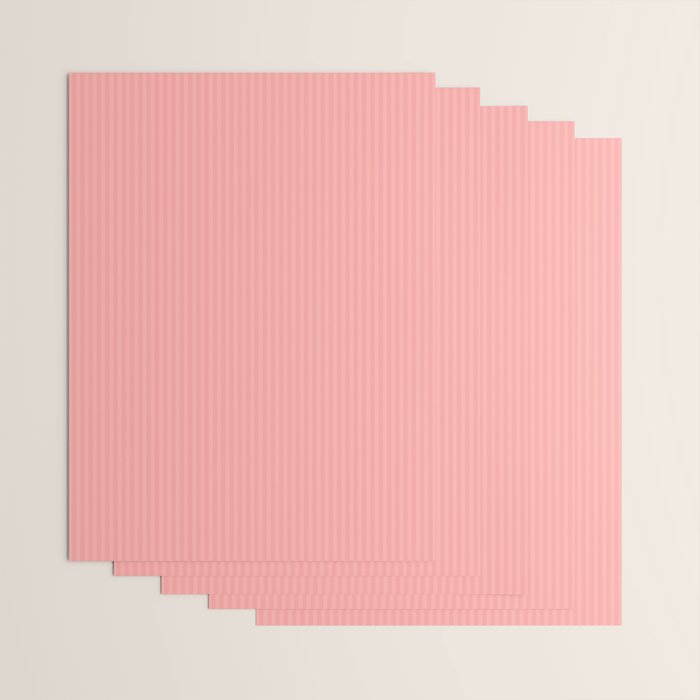 Cozy Blush Pink Ultra Fine Stripe Vertical Pattern Wrapping Paper Gallery Image 3
