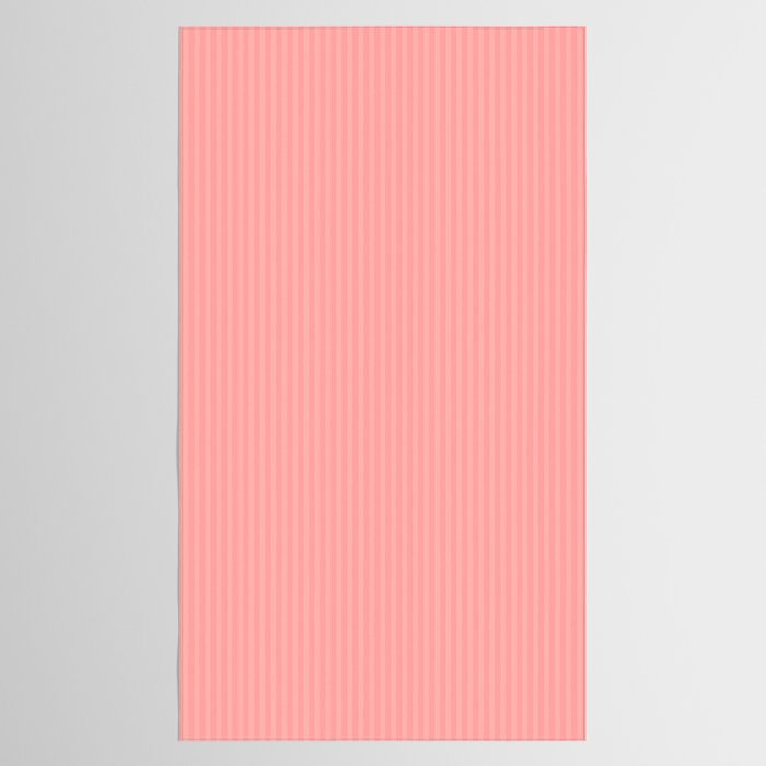 Cozy Blush Pink Ultra Fine Stripe Vertical Pattern Tablecloth Gallery Image 2