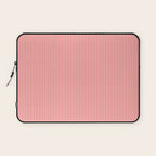 Cozy Blush Pink Ultra Fine Stripe Vertical Pattern Laptop Sleeve Gallery Image 1