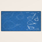 Golf Driver Patent - Golf Art - Blueprint Desk Mat Gallery Image 3