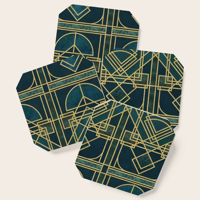Art Deco Elegant Gatsby Style Coaster Gallery Image 1