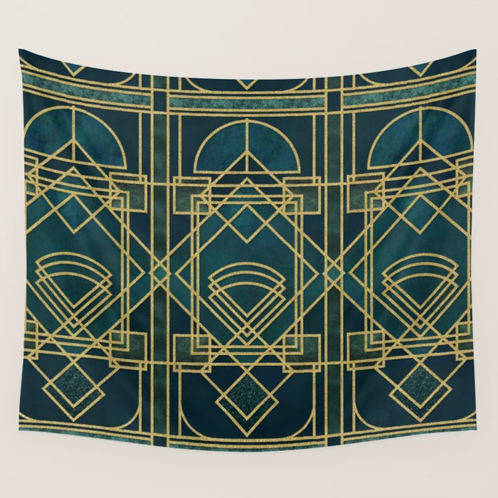 Art Deco Elegant Gatsby Style Wall Tapestry