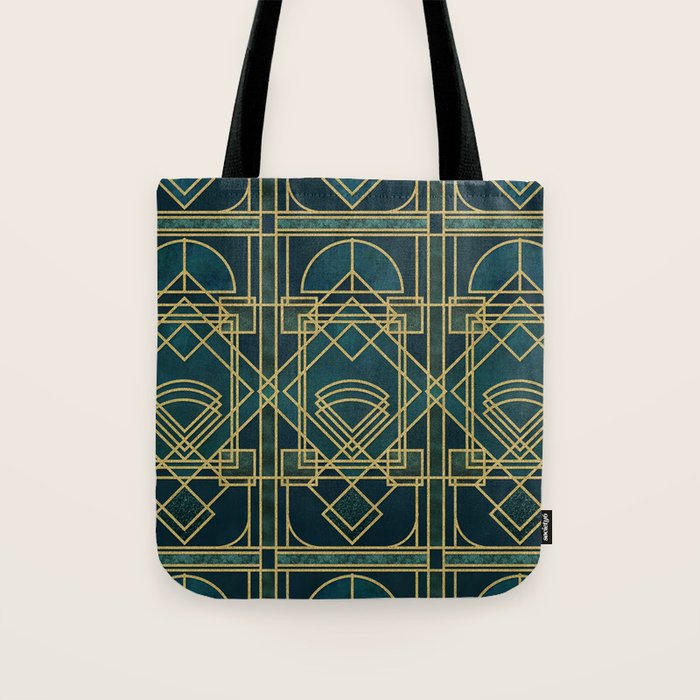 Art Deco Elegant Gatsby Style Tote Bag Gallery Image 1