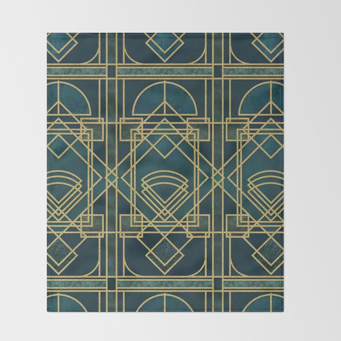 Art Deco Elegant Gatsby Style Throw Blanket Gallery Image 2
