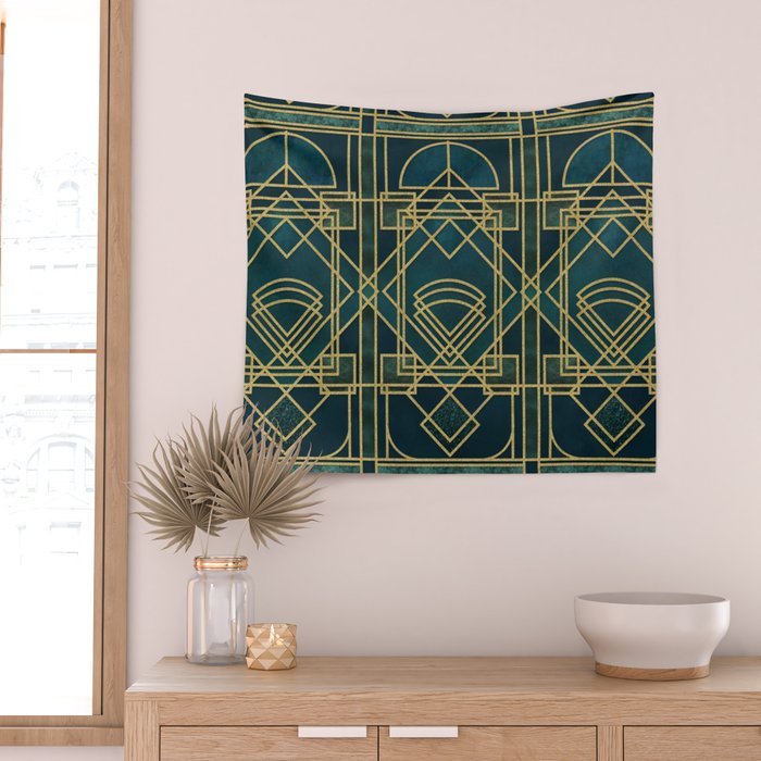 Art Deco Elegant Gatsby Style Wall Tapestry Gallery Image 2