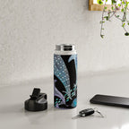 Whale Shark, Ray & Sea Creature Play Print, in Black Water Bottle Gallery Image 4