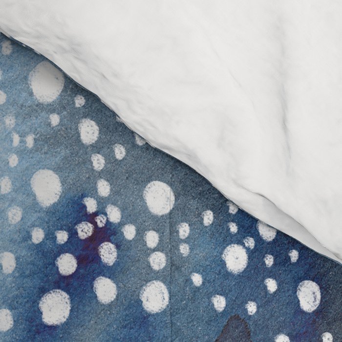 Whale Shark, Ray & Sea Creature Play Print, in Black Comforter Gallery Image 4