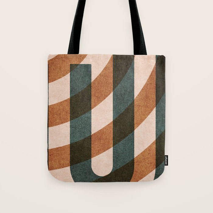 ABSTRACT ALPHABET / Decorative J Tote Bag Gallery Image 1