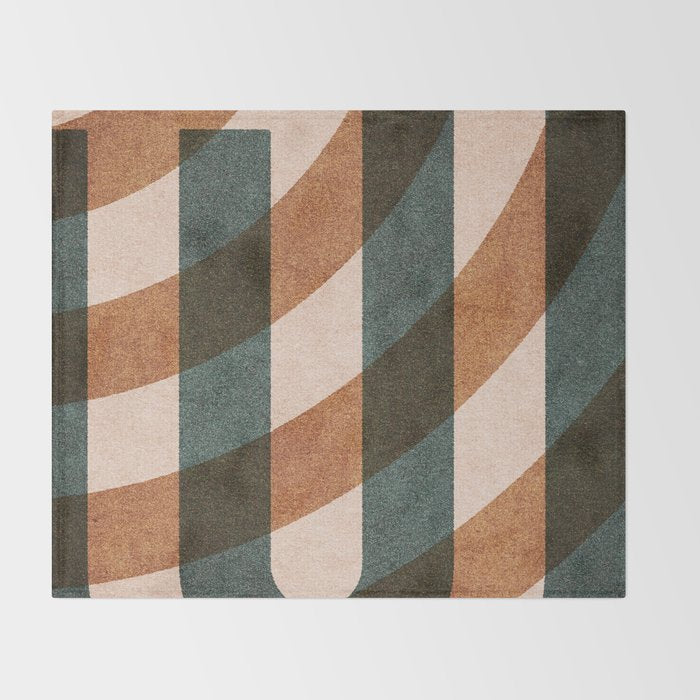 ABSTRACT ALPHABET / Decorative J Throw Blanket Gallery Image 2