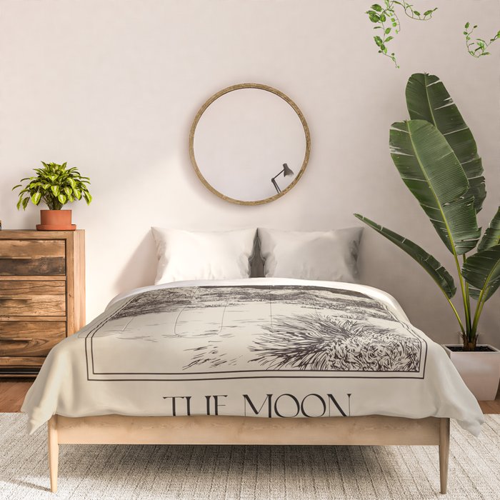 The Moon Tarot Card Poster. Mystic Landscape. Esoteric tarot. Dark moon Comforter Gallery Image 3