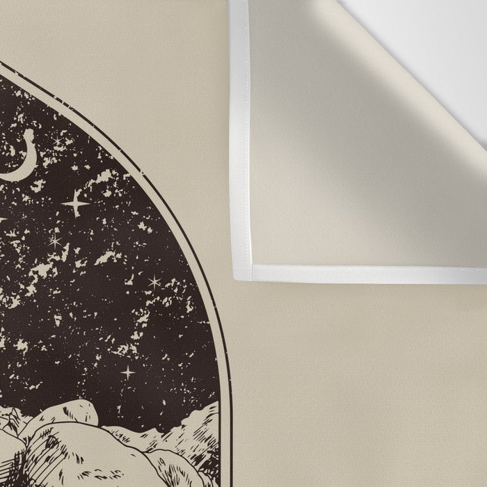 The Moon Tarot Card Poster. Mystic Landscape. Esoteric tarot. Dark moon Wall Tapestry Gallery Image 3