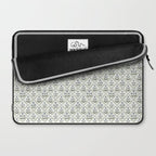 Lattice Block Print Floral - Blue Green Laptop Sleeve Gallery Image 2