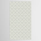 Lattice Block Print Floral - Blue Green Tablecloth Gallery Image 2