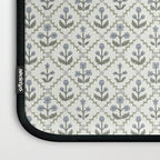 Lattice Block Print Floral - Blue Green Laptop Sleeve Gallery Image 3