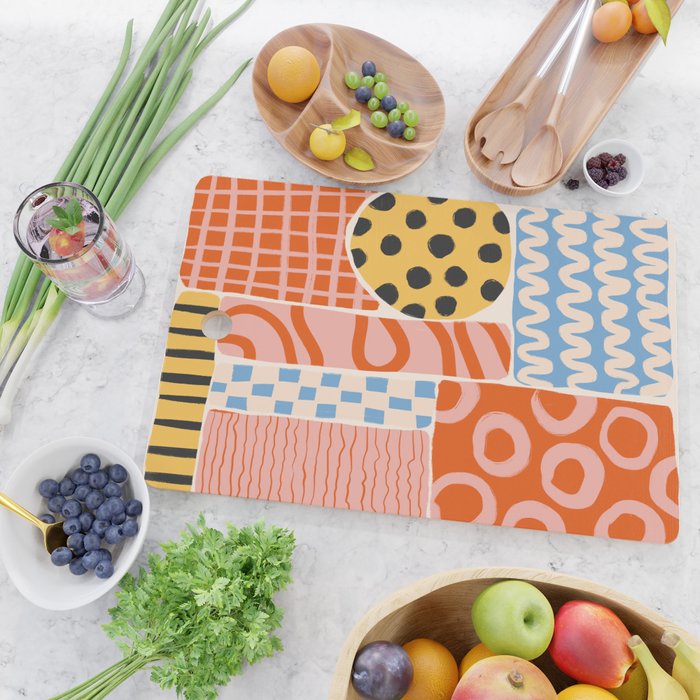 Mid Century Collage | PATTERN 03: The Retro Edition Cutting Board Gallery Image 2