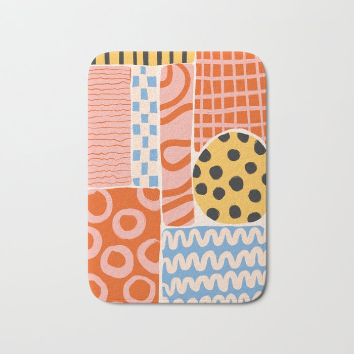 Mid Century Collage | PATTERN 03: The Retro Edition Bath Mat Gallery Image 1