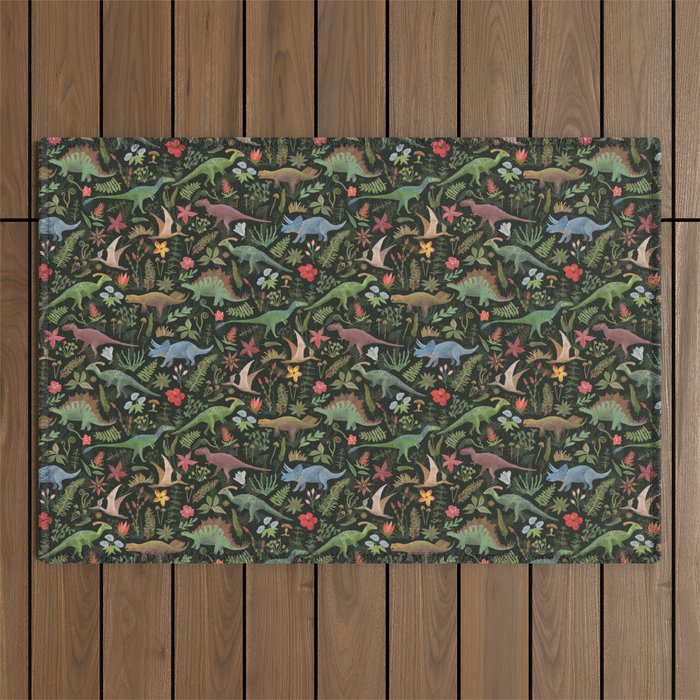 Dinosaur Jungle Outdoor Rug Gallery Image 1