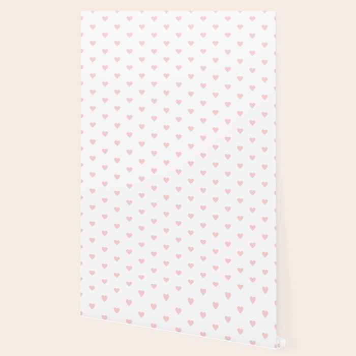 Small Pastel Pink heart pattern Wallpaper Gallery Image 2