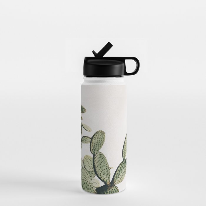 Cactus on blue sky #society6 #decor #buyart Water Bottle